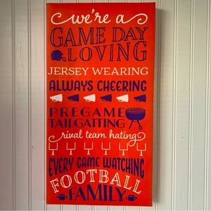 Game Day Canvas Decor Perfect 4 Football Fan’s “Fun Decoration” to Hang Anywhere